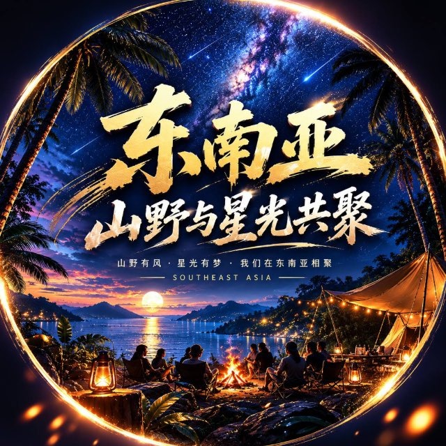东南亚山野与星光共聚